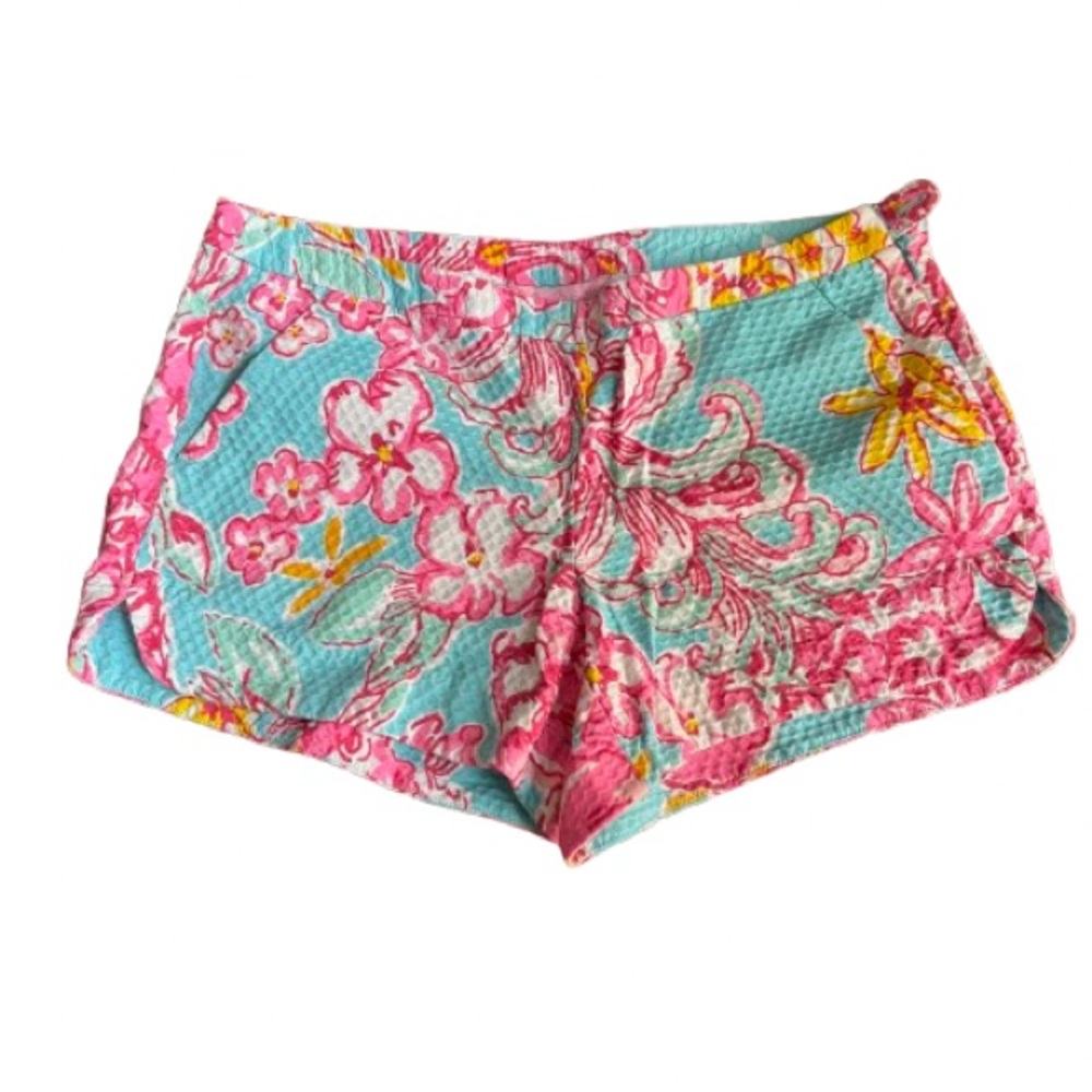 Lilly Pulitzer Floral Pink and Blue FloralWomen's Shorts Size 4